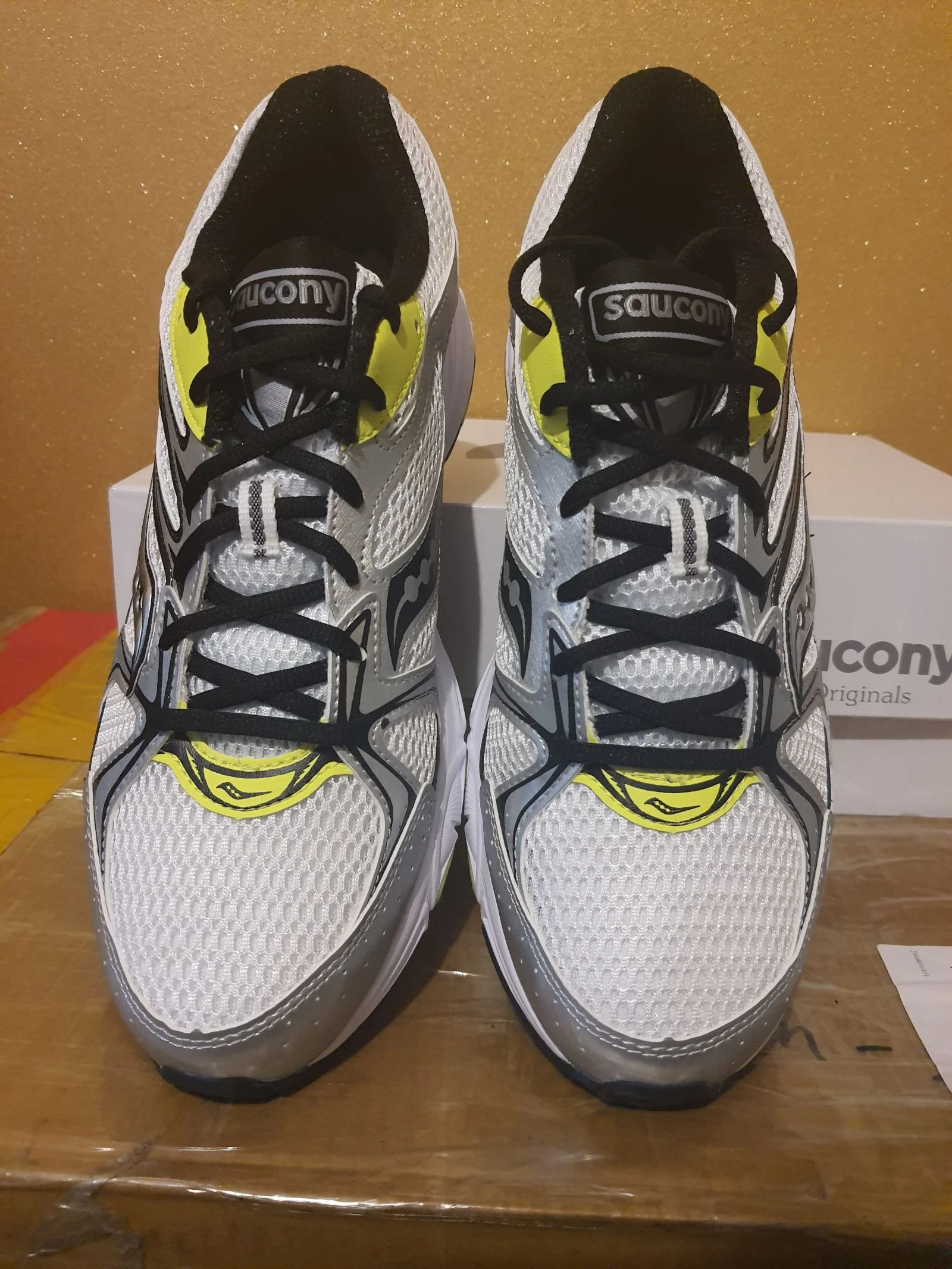 Saucony ride millenium white silver yellow orange - Tamanho 44 - estilo de vidro retro Running Y2K – photo 4